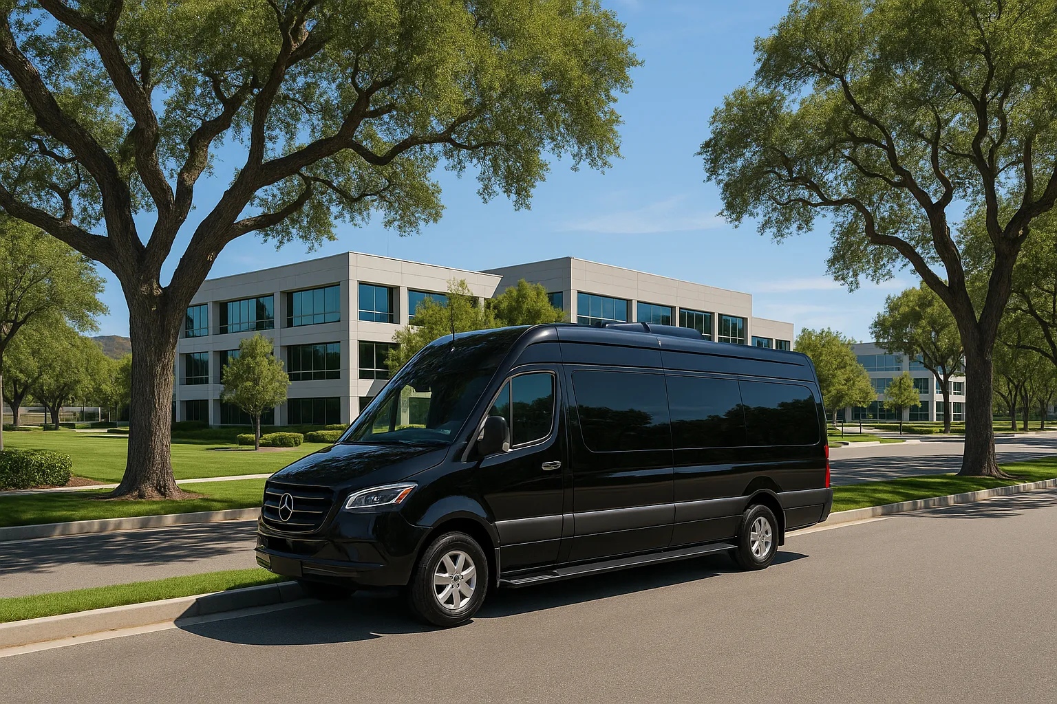 Sprinter van at a Thousand Oaks corporate campus