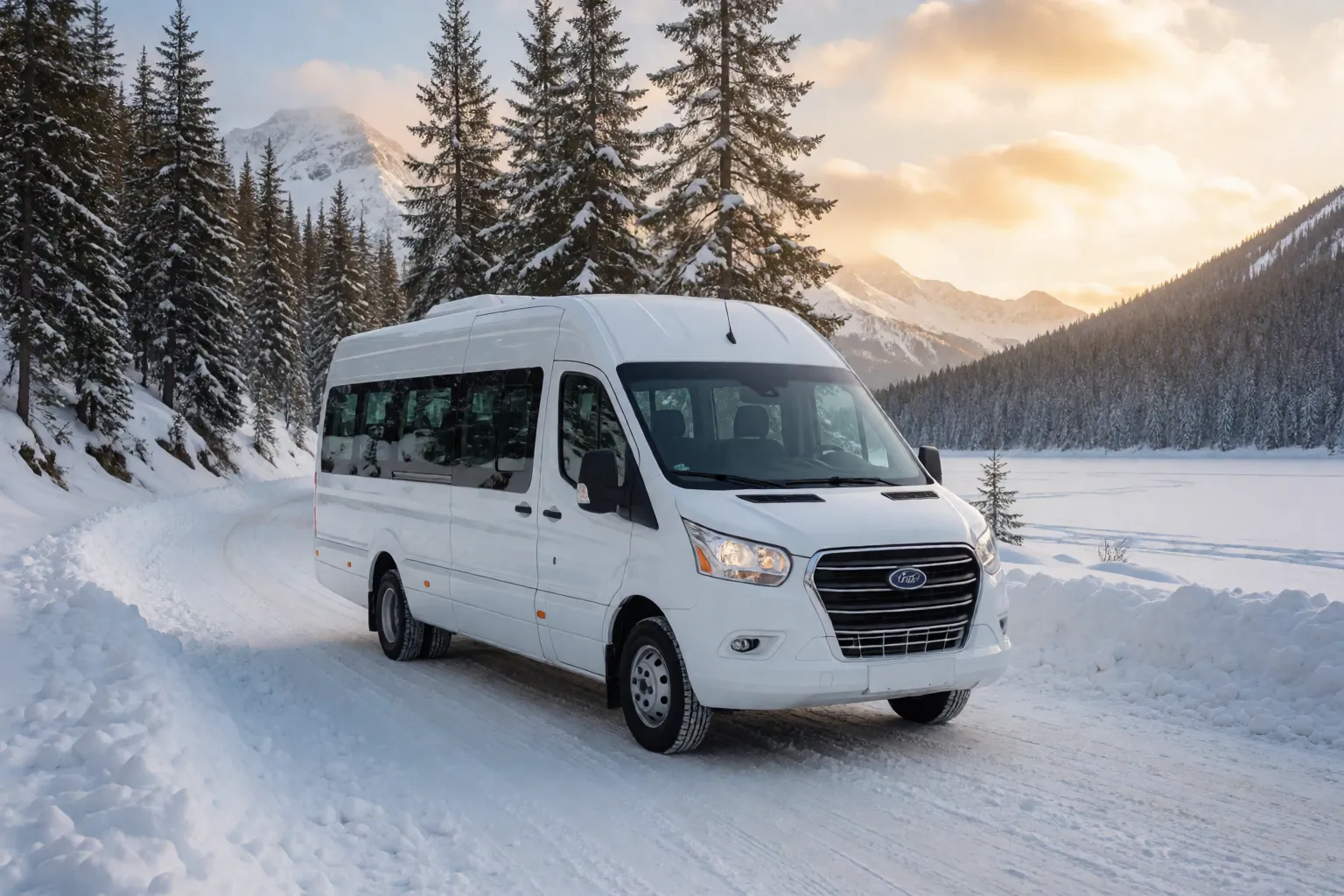 Charter bus in Truckee