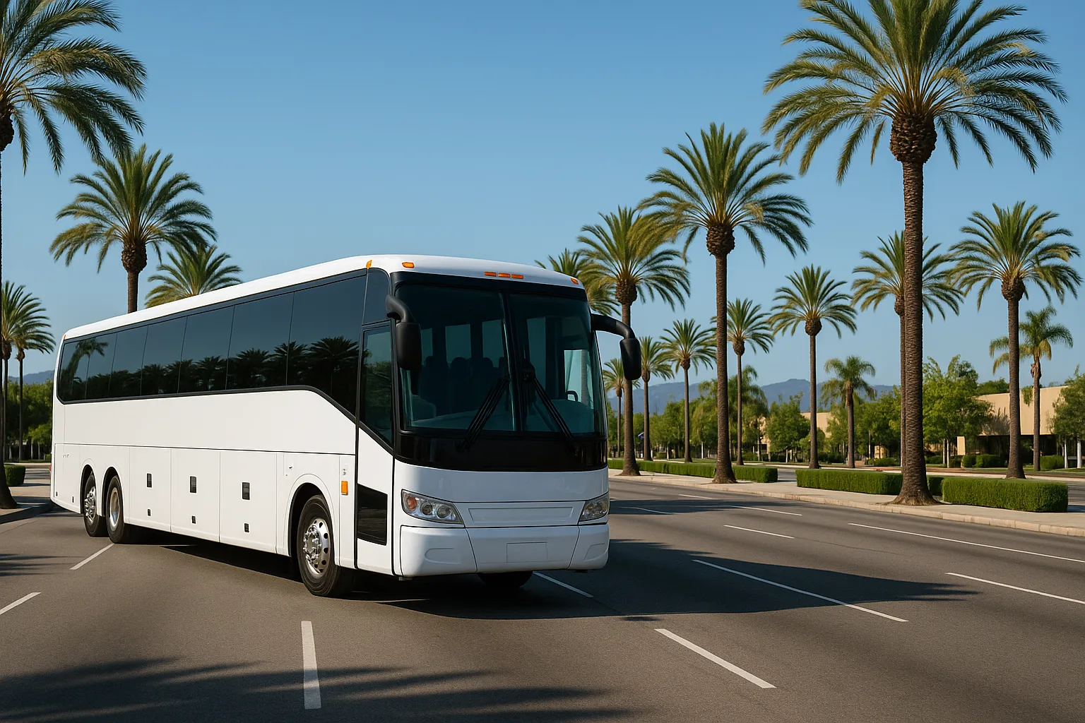 Charter coach in the San Fernando Valley