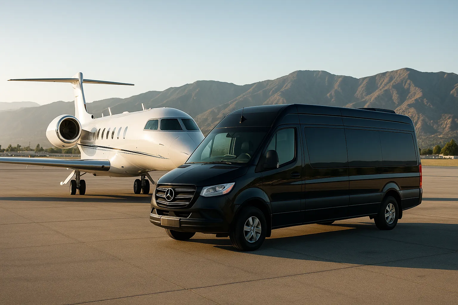 Charter bus in Van Nuys
