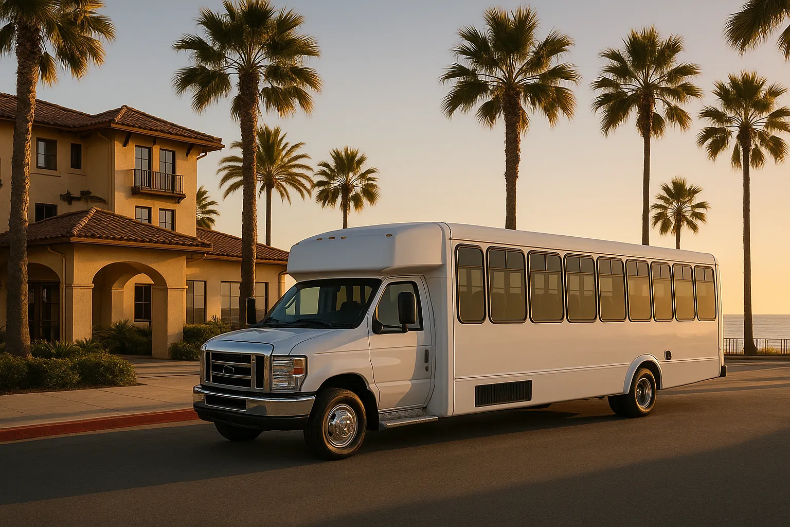 Minibus at a Ventura beachfront hotel