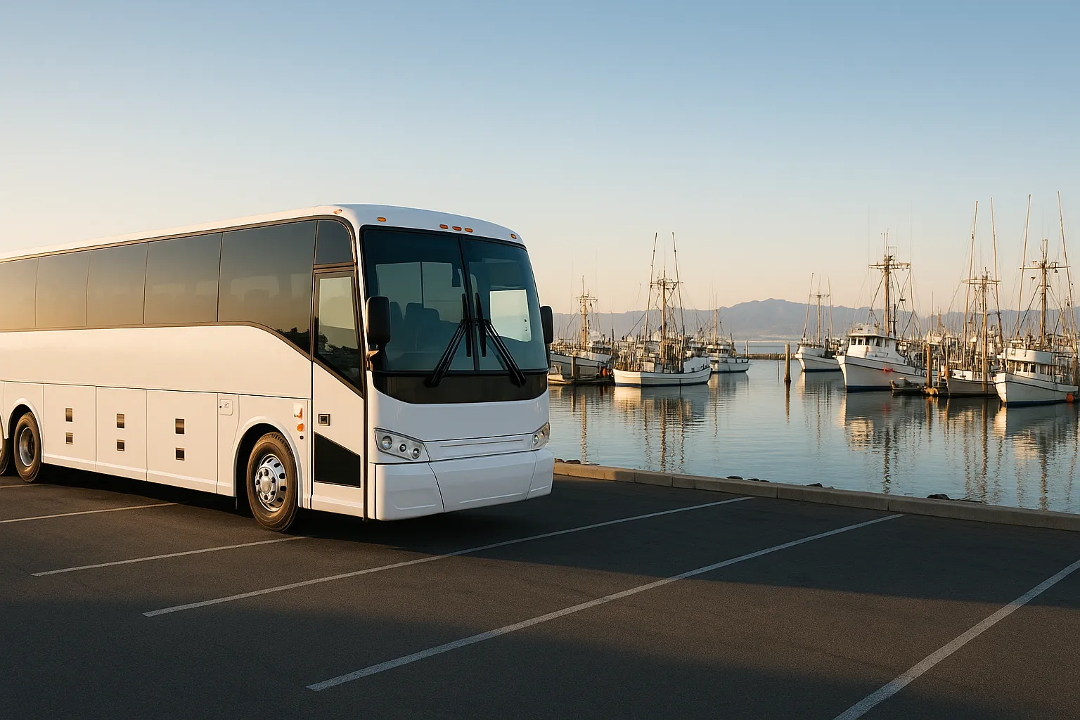 Charter bus in Ventura