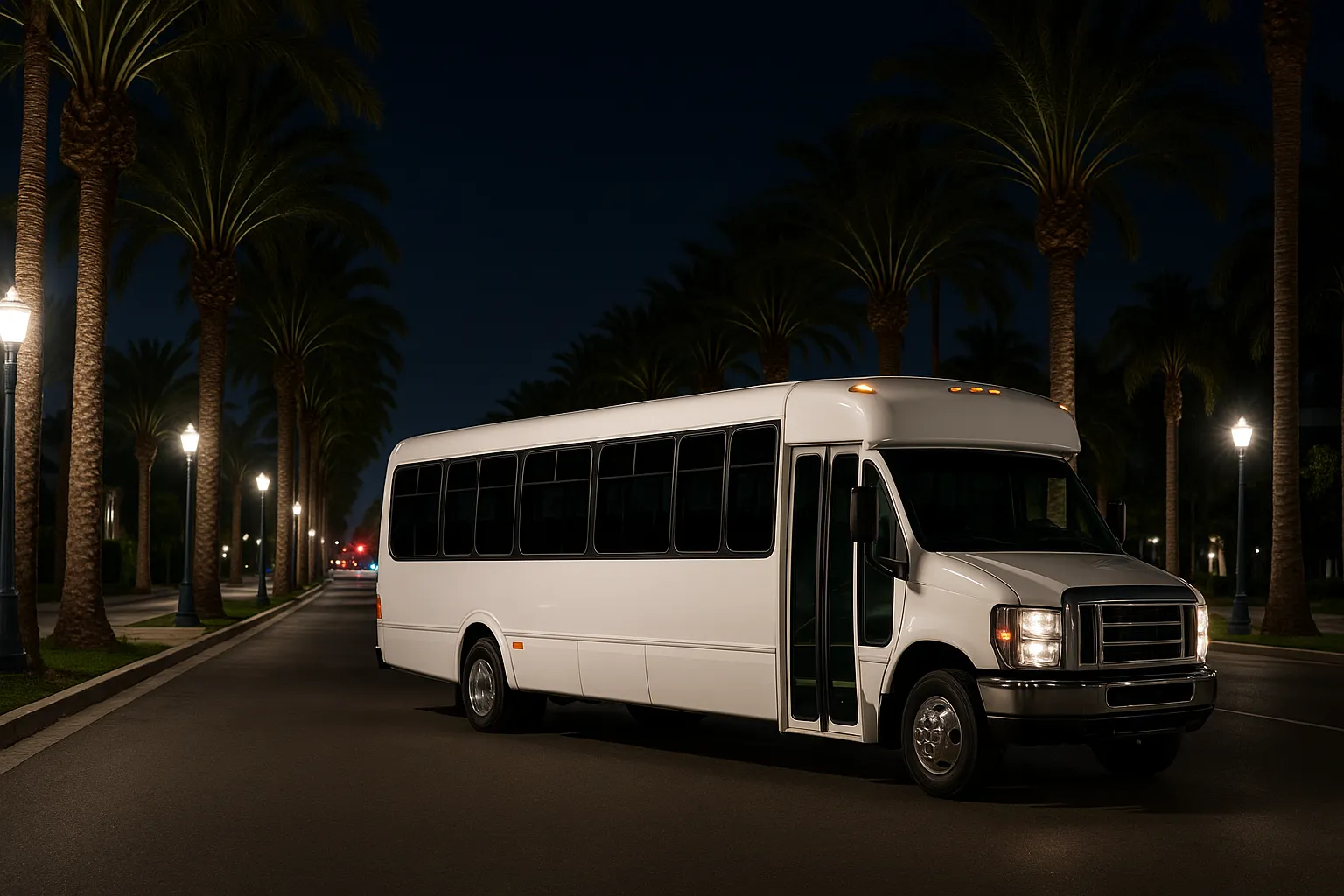 Minibus on Santa Monica Boulevard