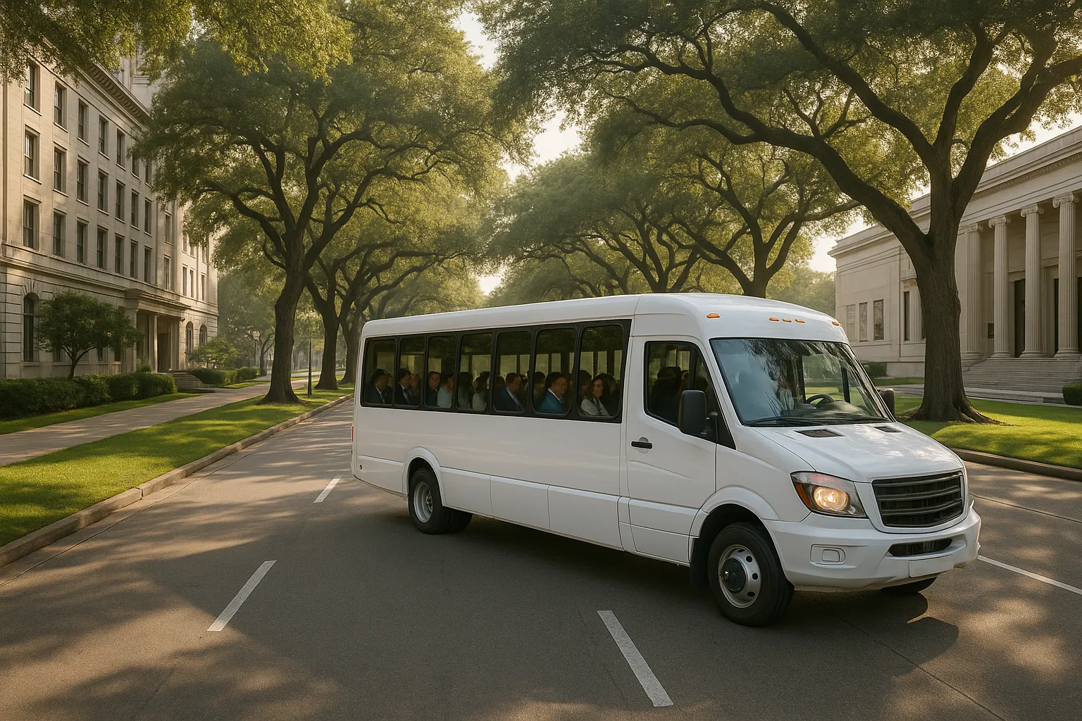 conference charter bus in Houston
