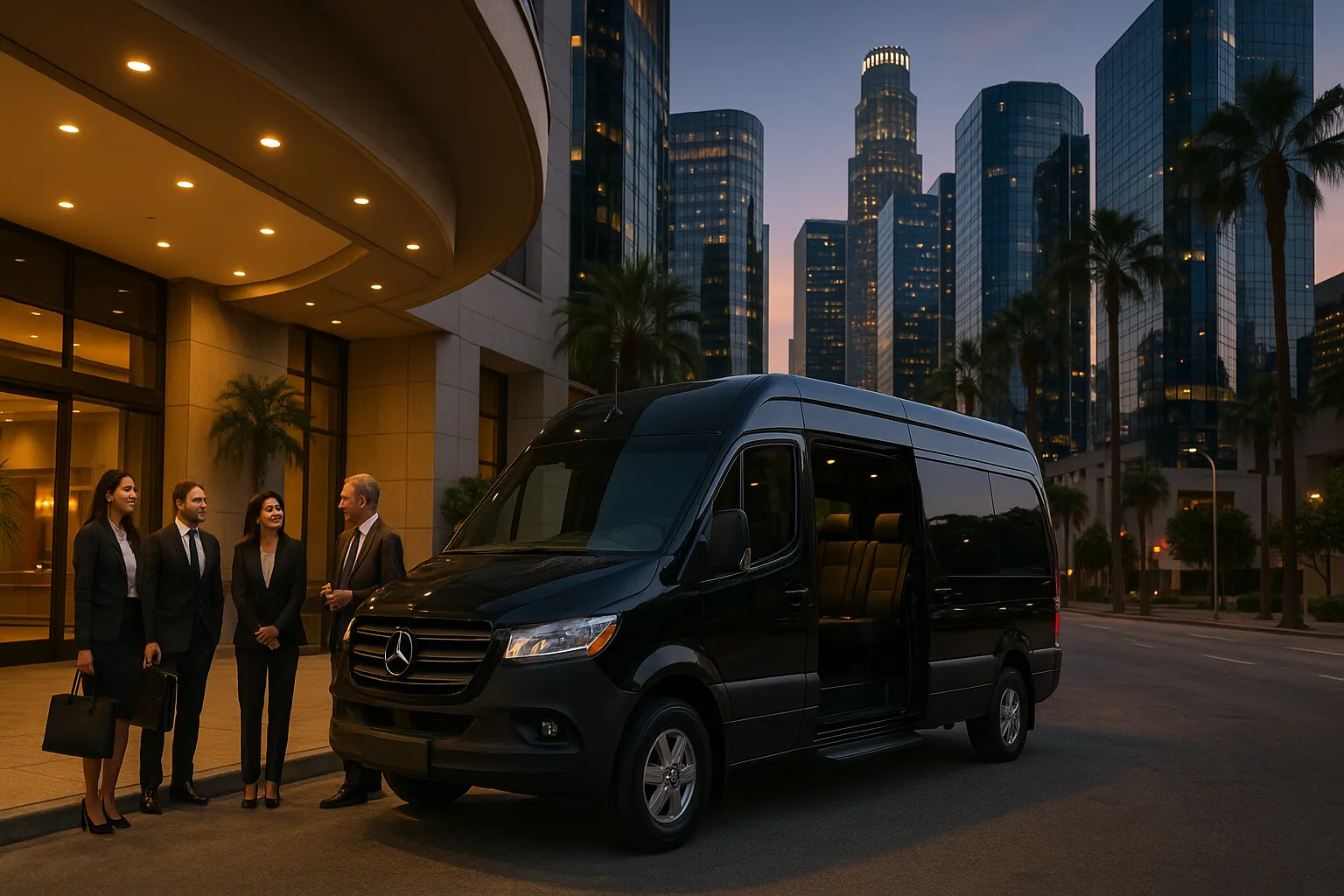 corporate charter bus in Los Angeles