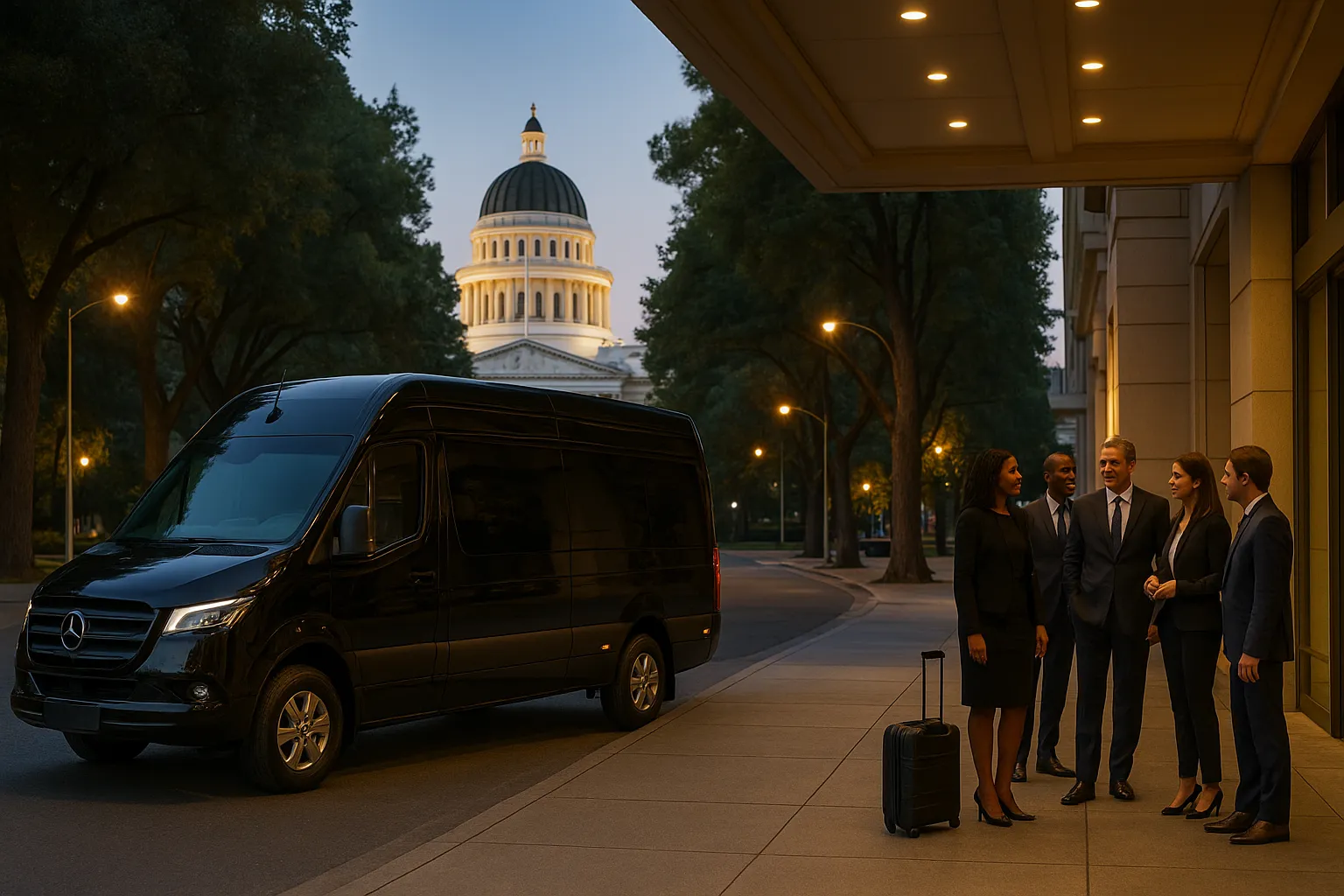 corporate charter bus in Sacramento