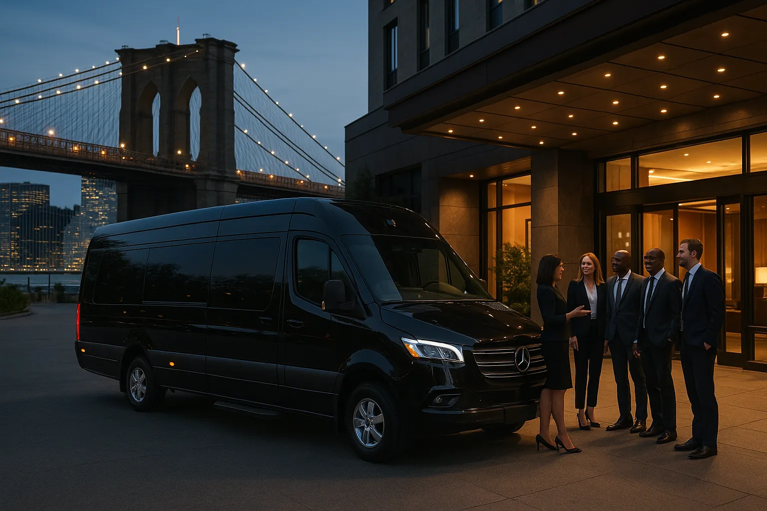 corporate charter bus in New York City