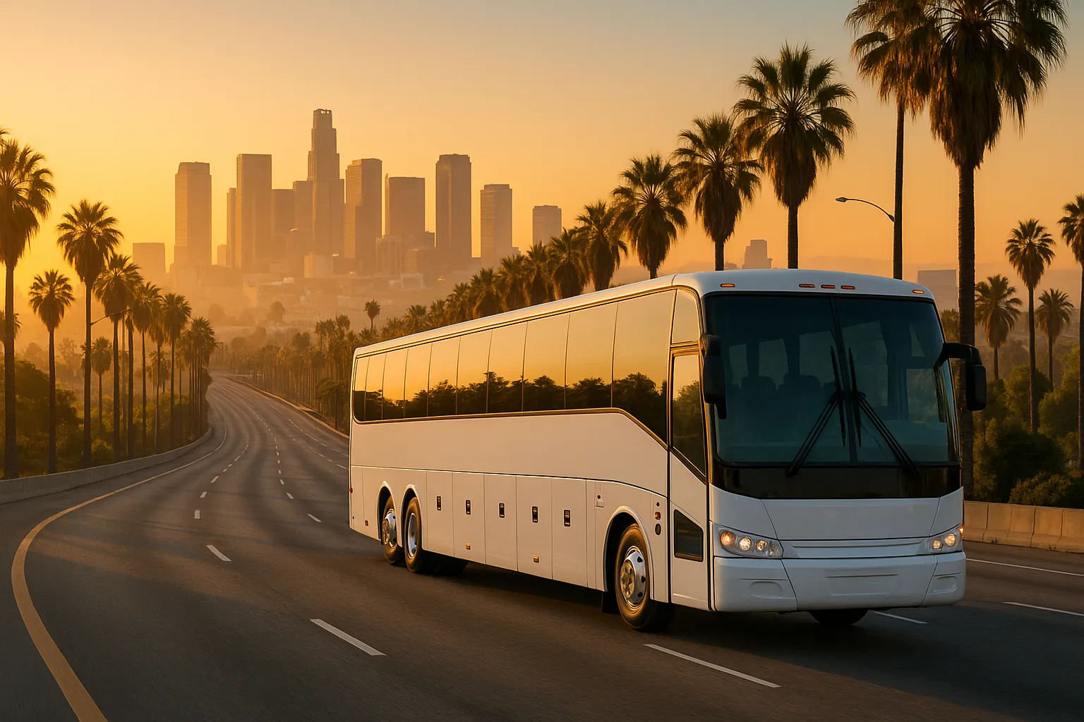 employee shuttle charter bus in Los Angeles