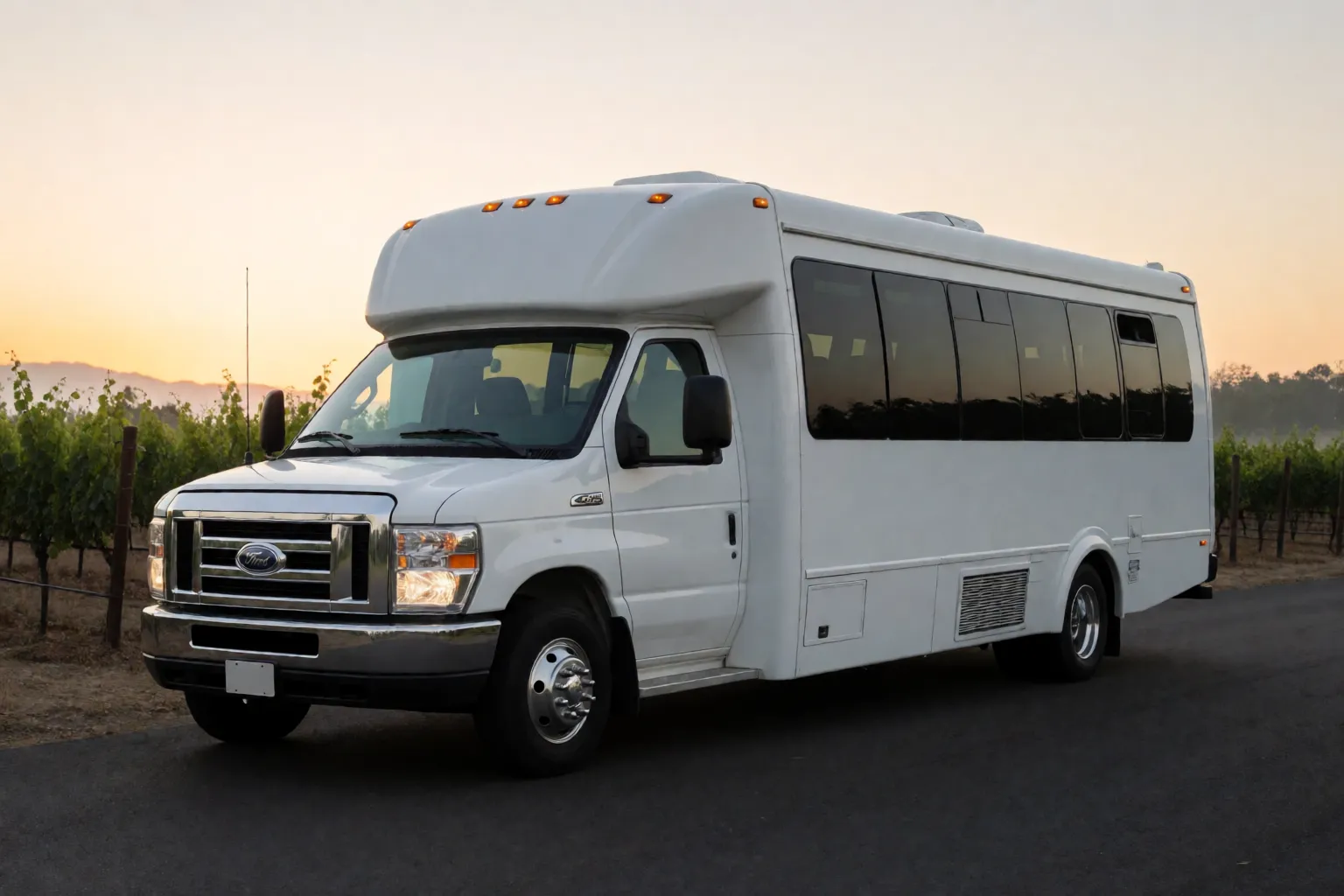 employee shuttle bus in Napa and Sonoma