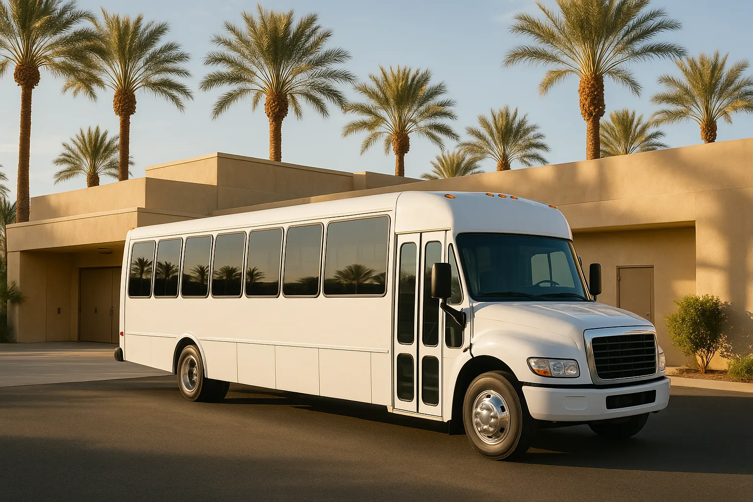 employee shuttle bus in Palm Springs