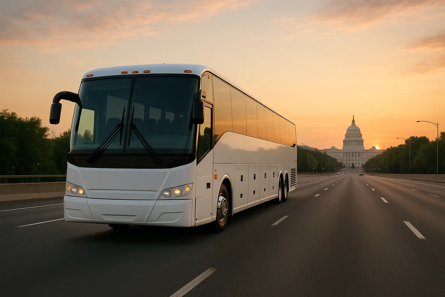 employee shuttle charter bus in Washington DC