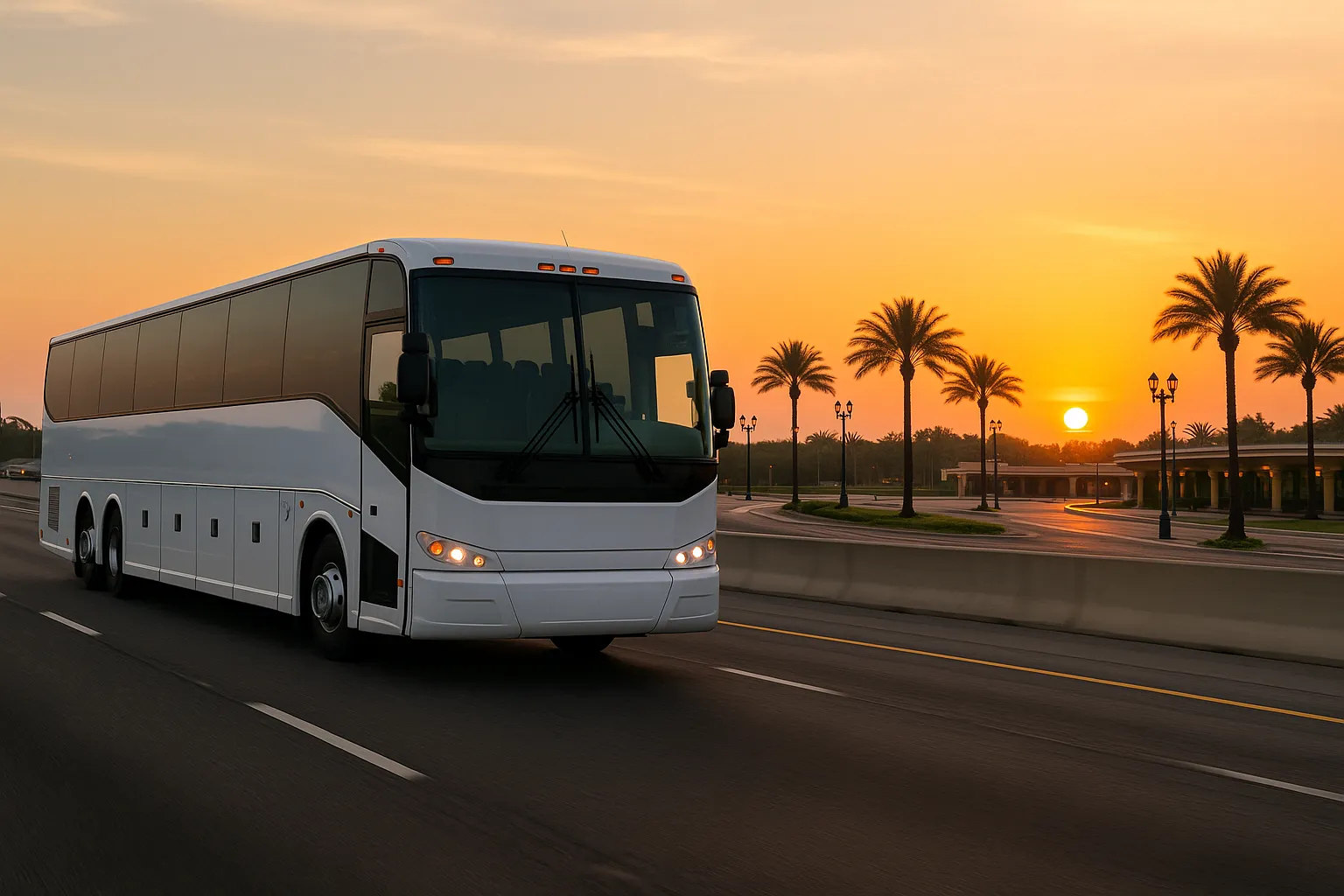employee shuttle charter bus in Orlando