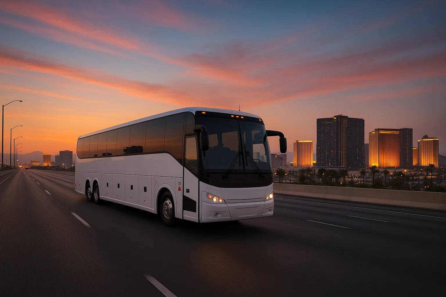 employee shuttle charter bus in Las Vegas