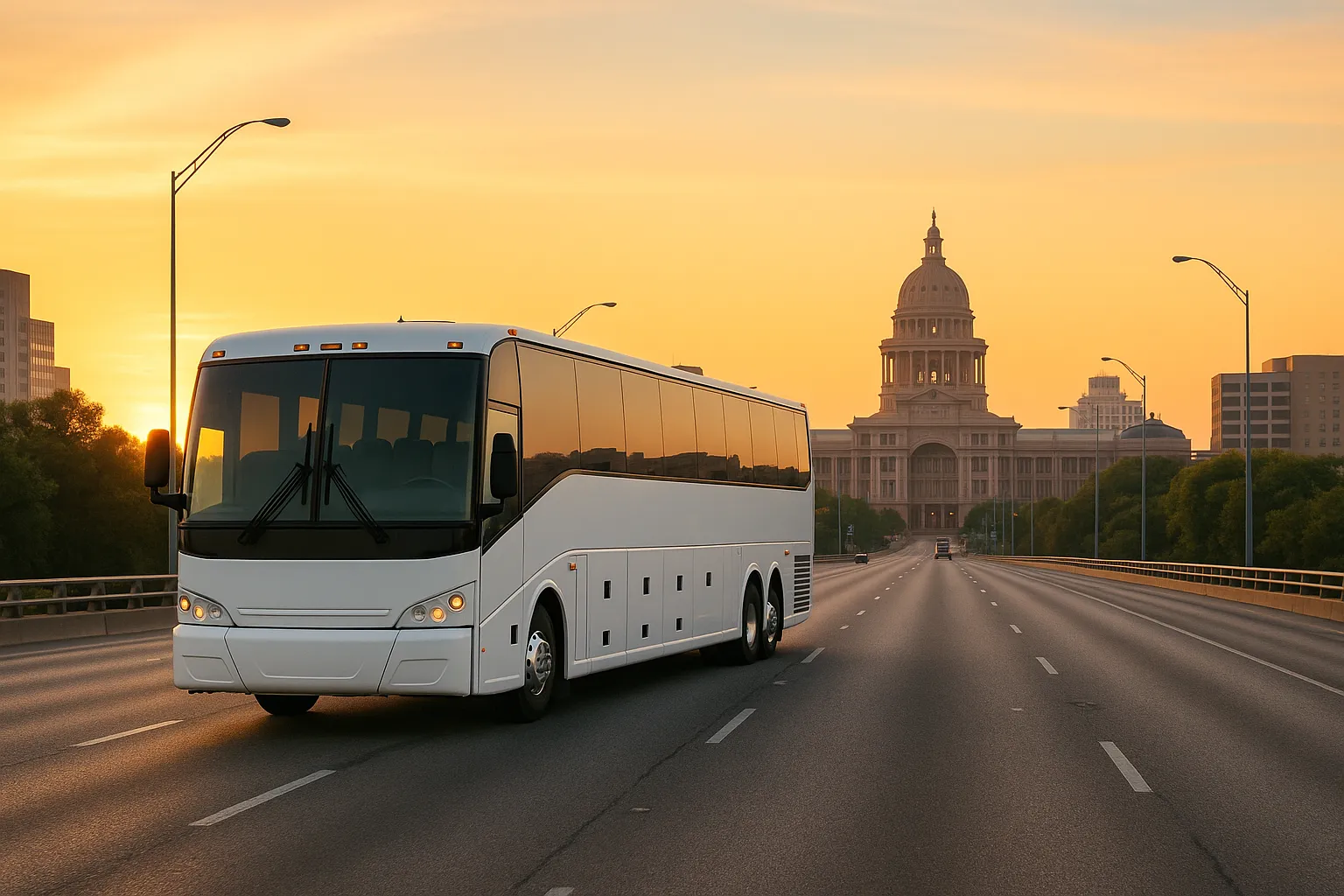 employee shuttle charter bus in Austin