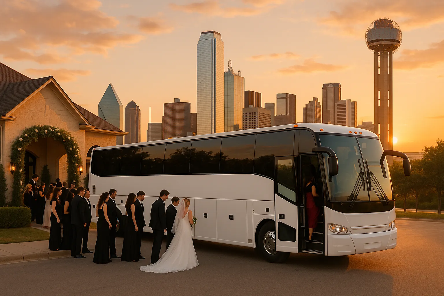 Wedding Transportation in Dallas–Fort Worth: Shuttle Costs & Planning