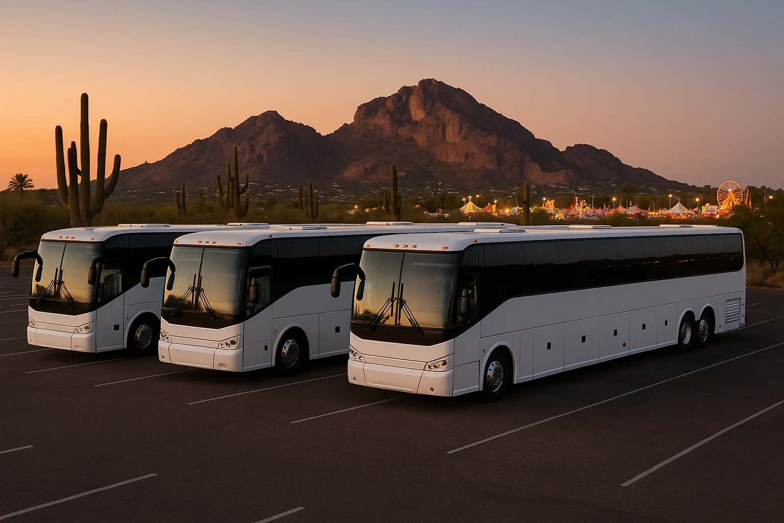 large group charter bus in Phoenix