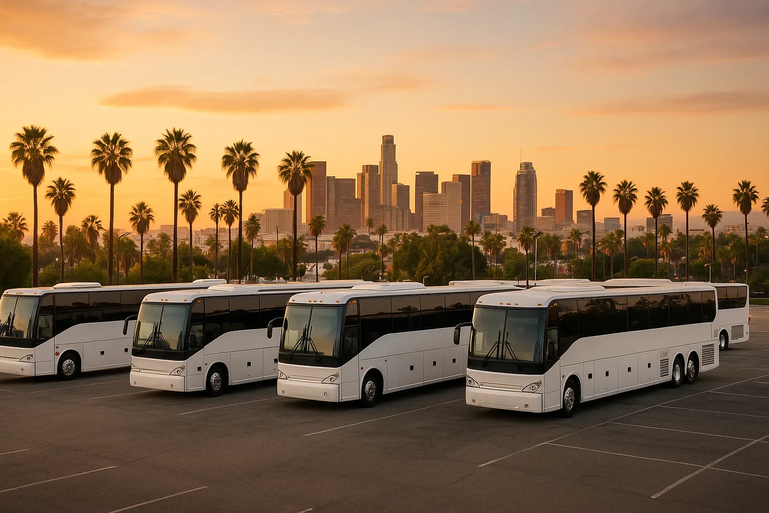large group charter bus in Los Angeles