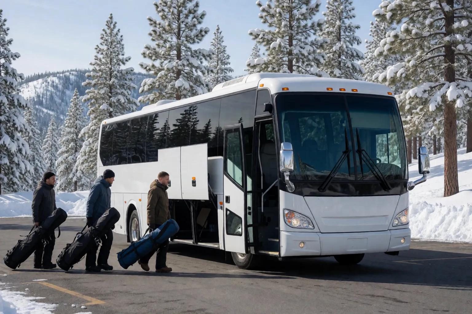 large group charter bus in Reno and Lake Tahoe