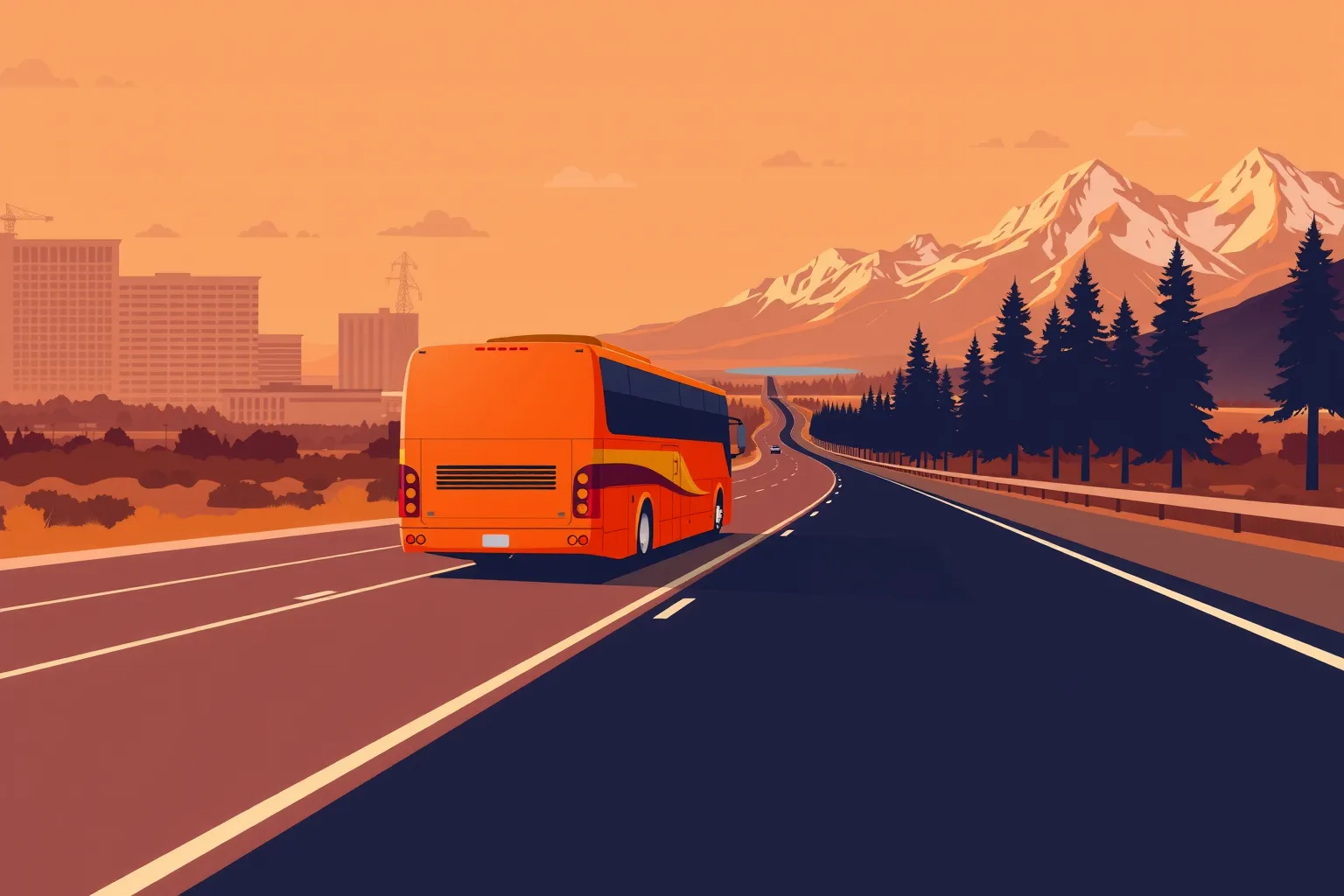 Charter bus on the road to Reno — Umbrella Charter Network