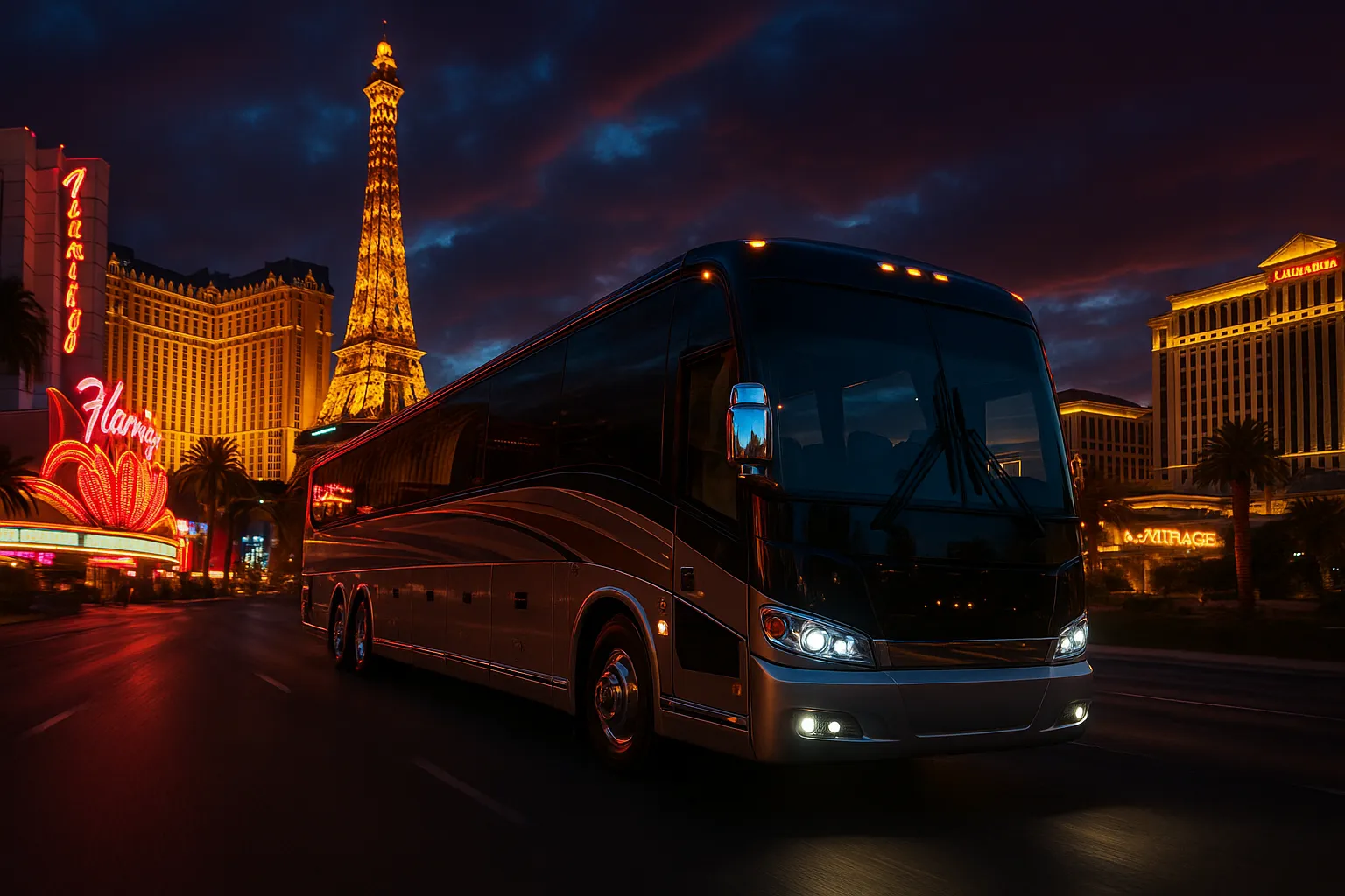 Charter bus in Las Vegas Metro