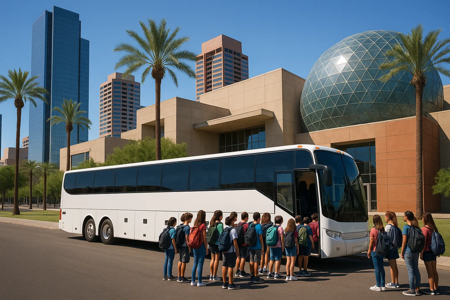 school campus charter bus in Phoenix