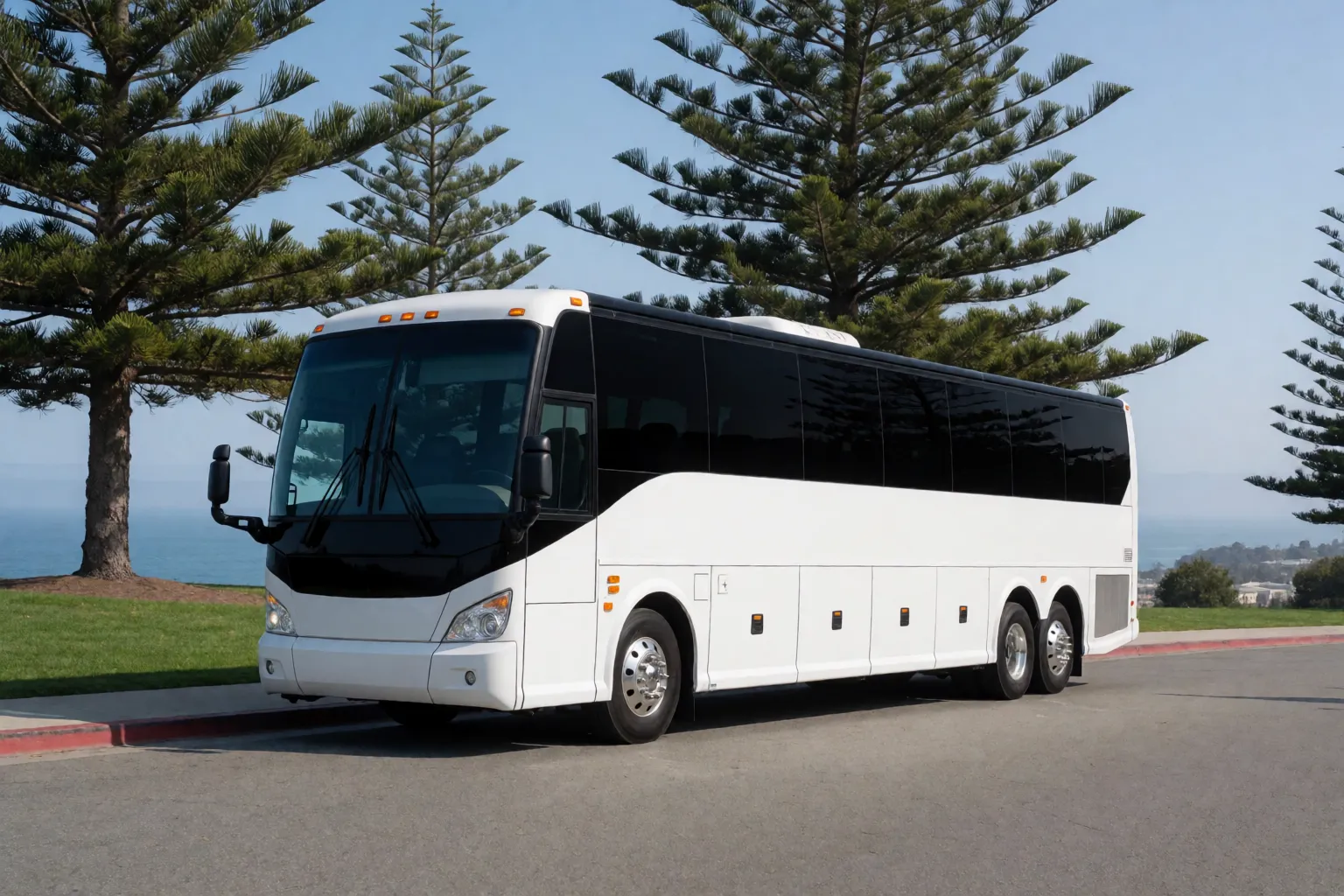 school trip charter bus in Monterey