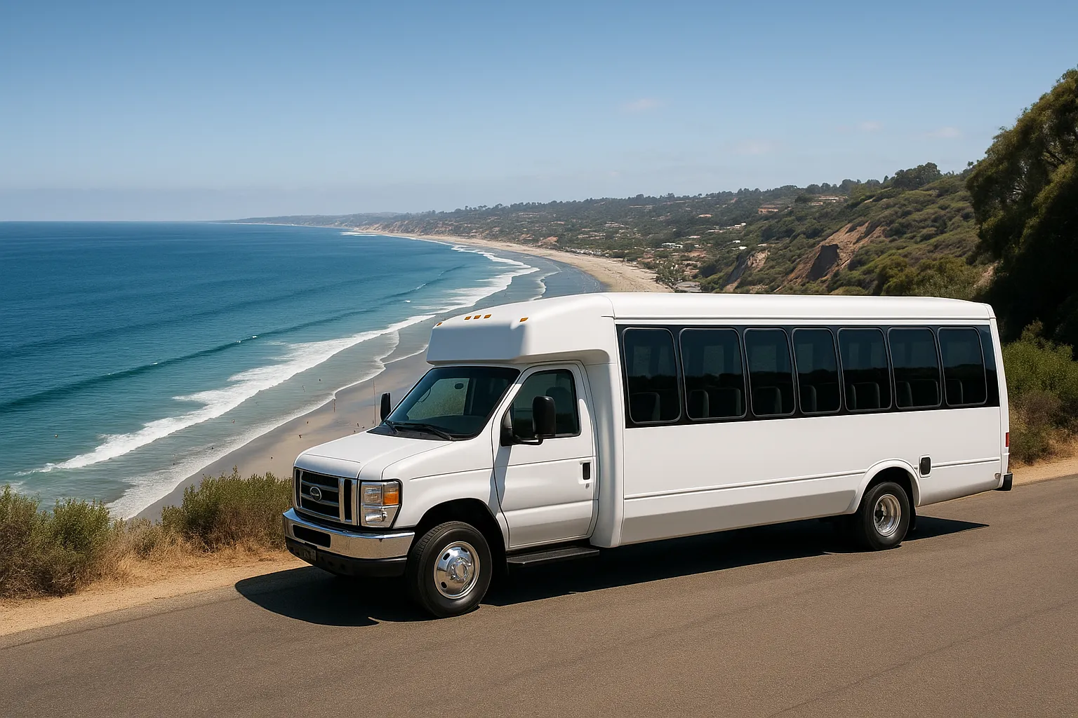 school campus charter bus in San Diego