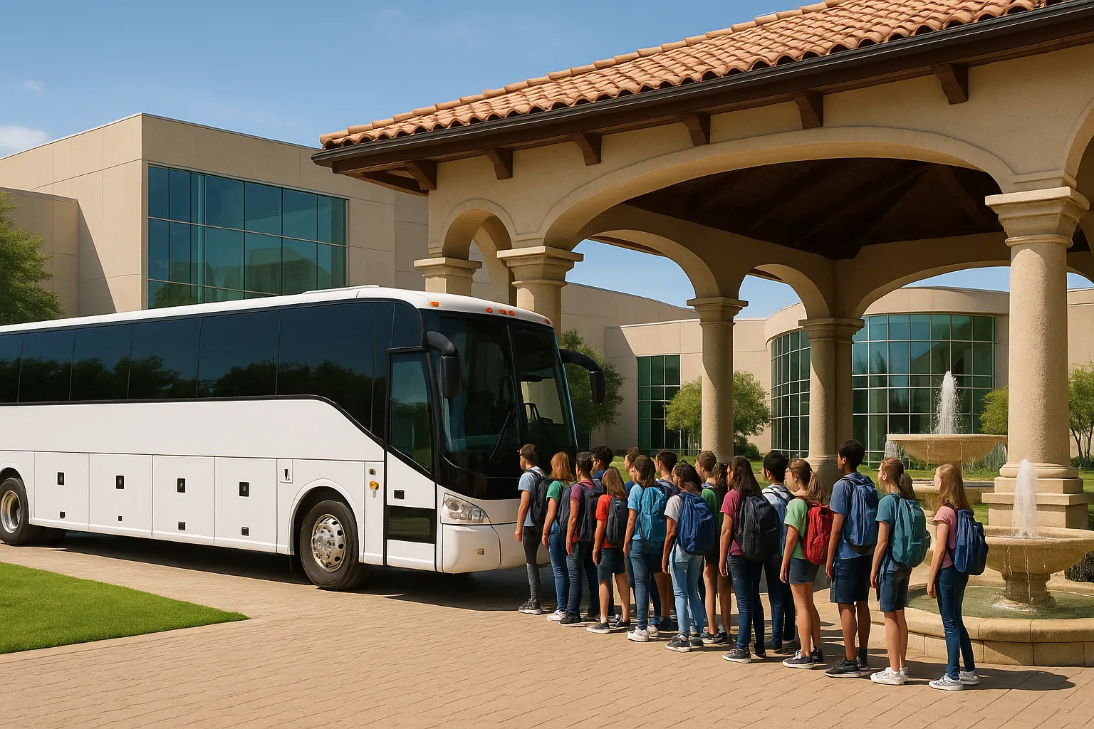 school campus charter bus in Las Vegas