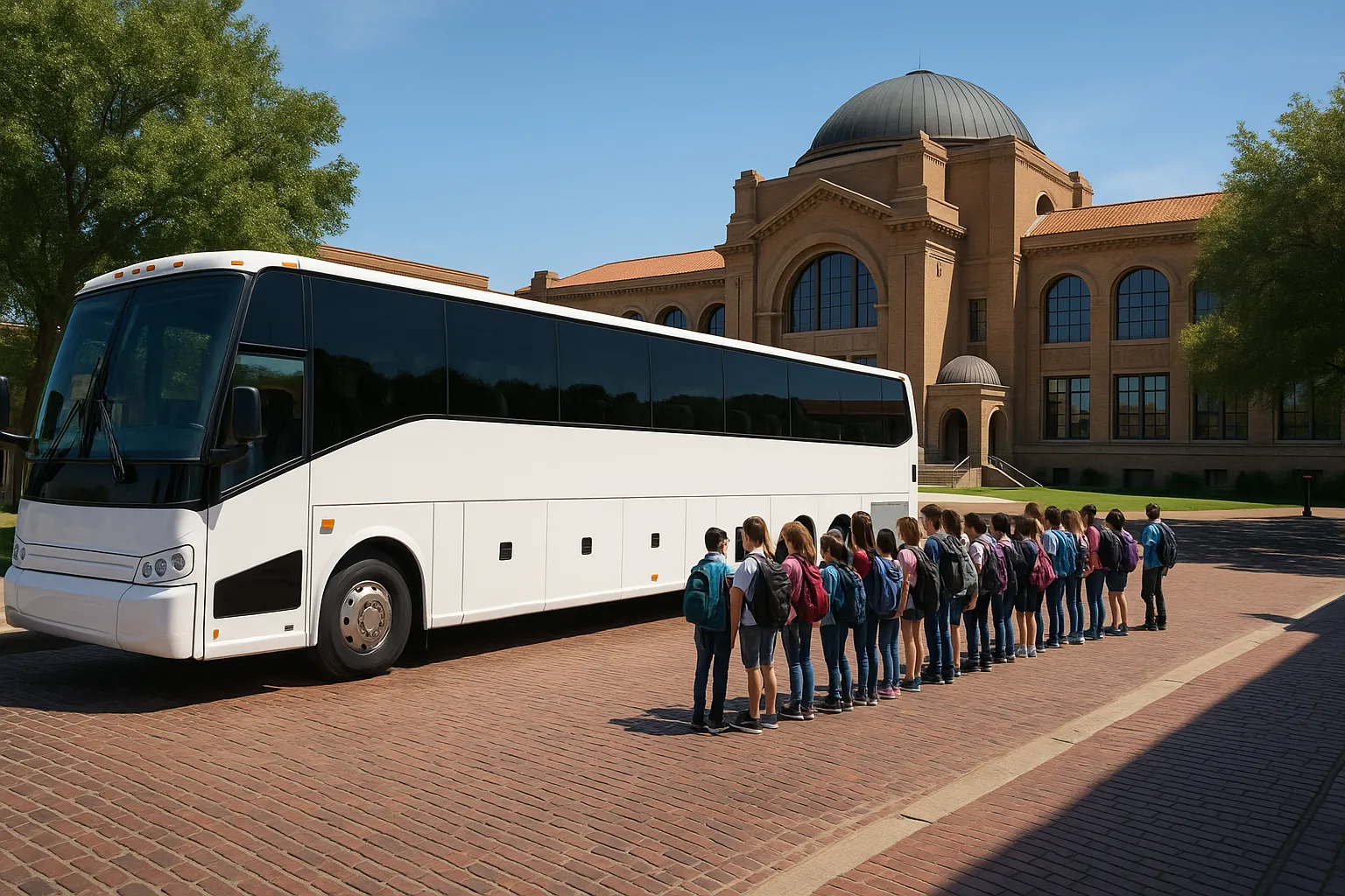 school campus charter bus in Dallas–Fort Worth
