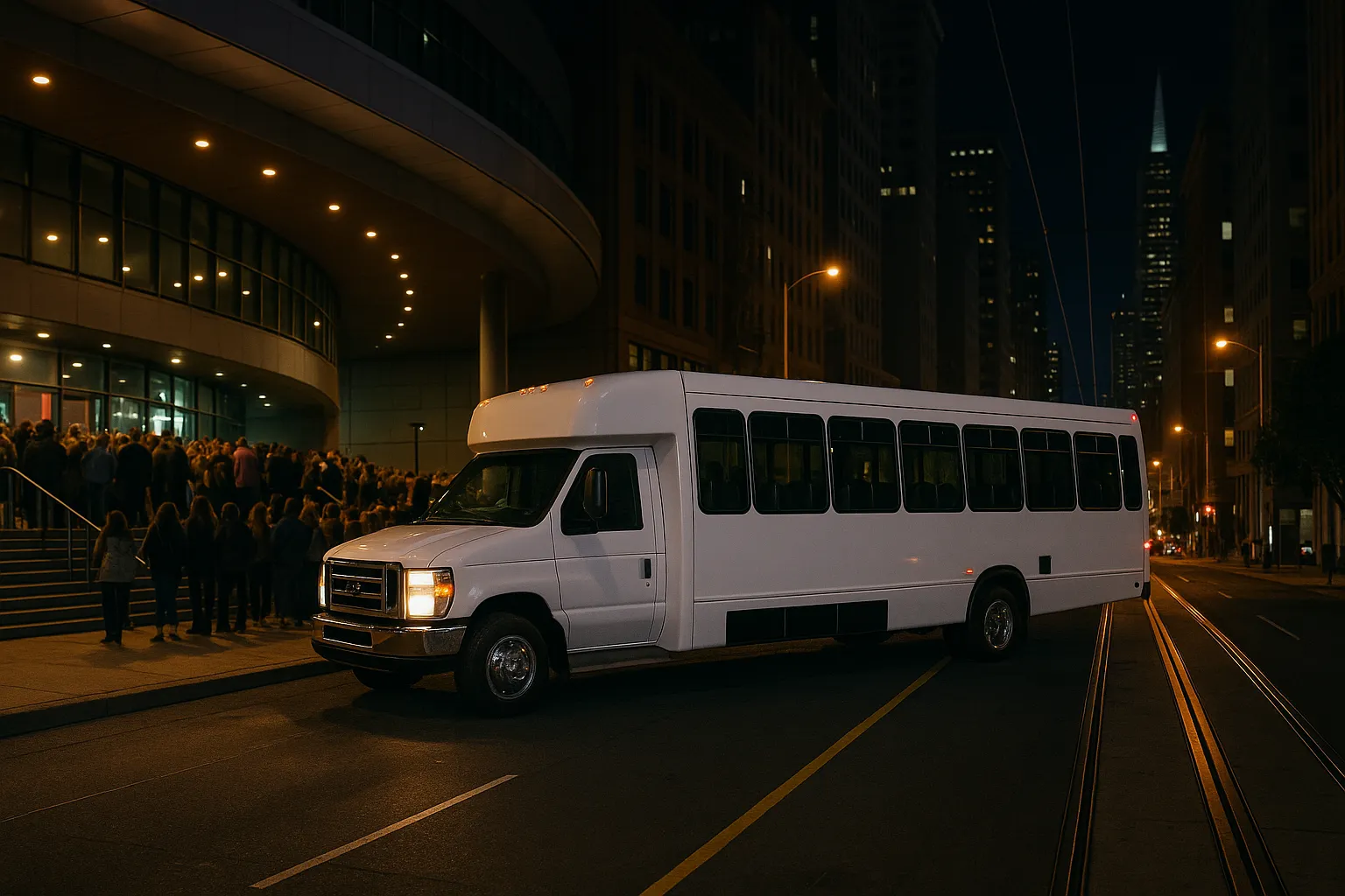 sports concerts charter bus in the San Francisco Bay Area