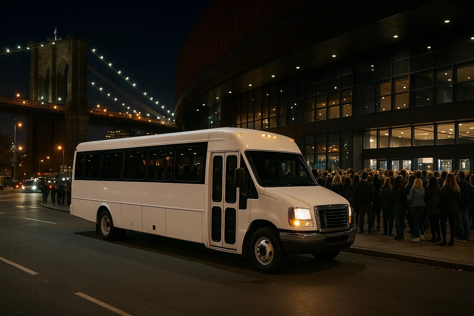 sports concerts charter bus in New York City