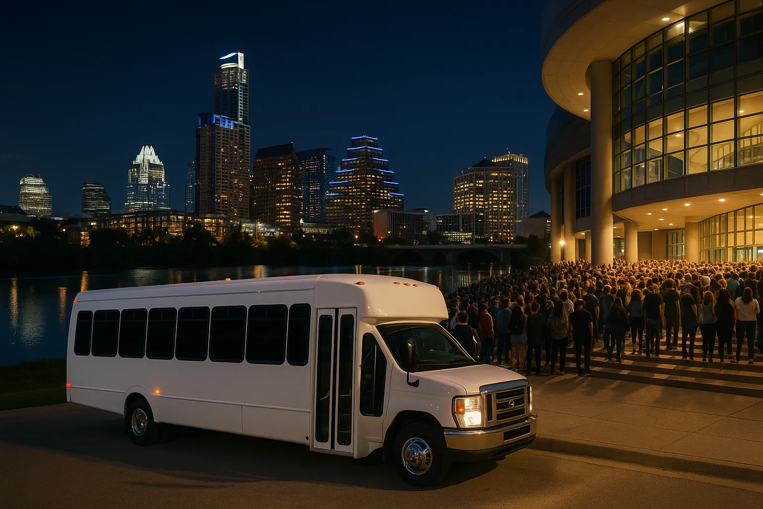 sports concerts charter bus in Austin