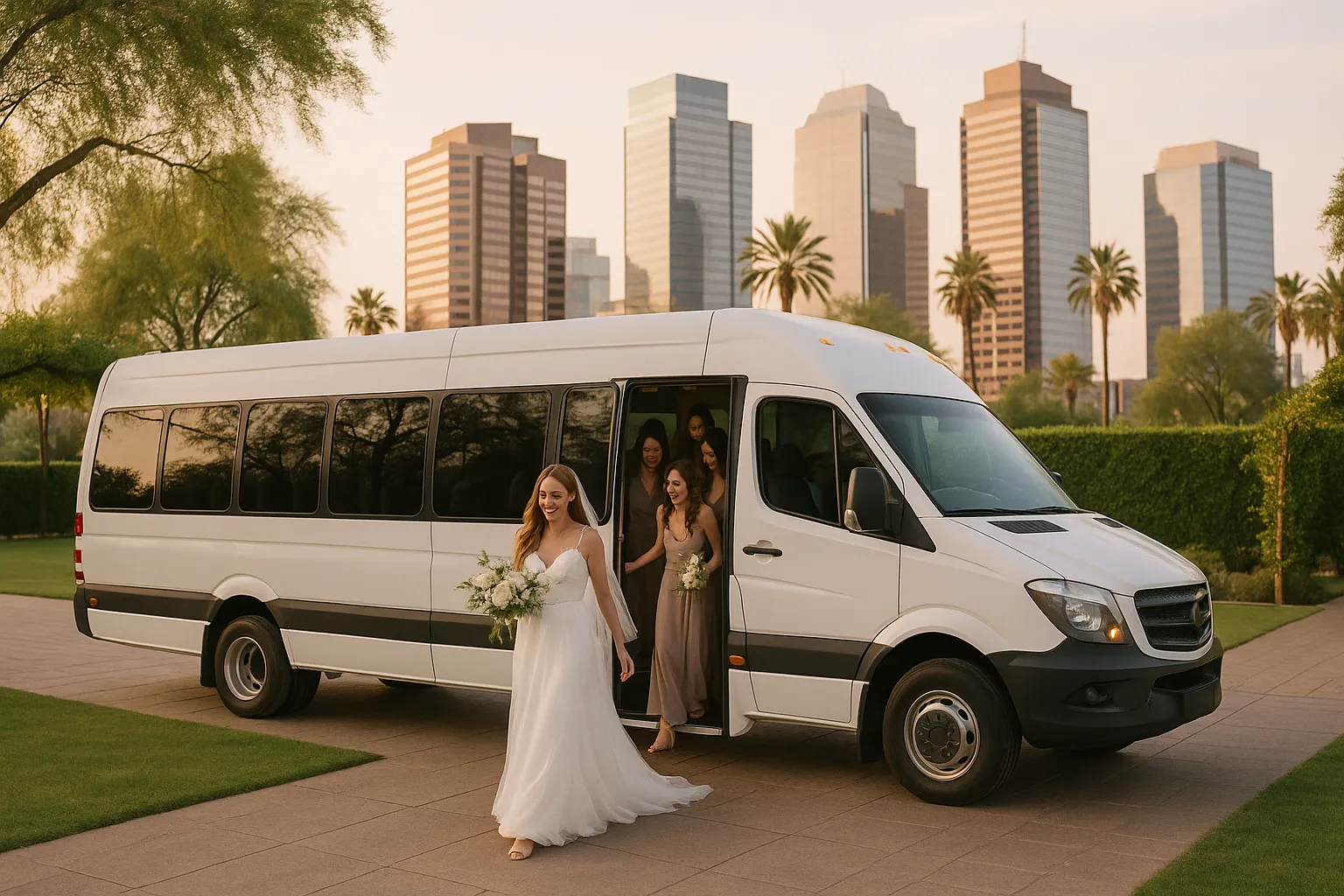 wedding charter bus in Phoenix