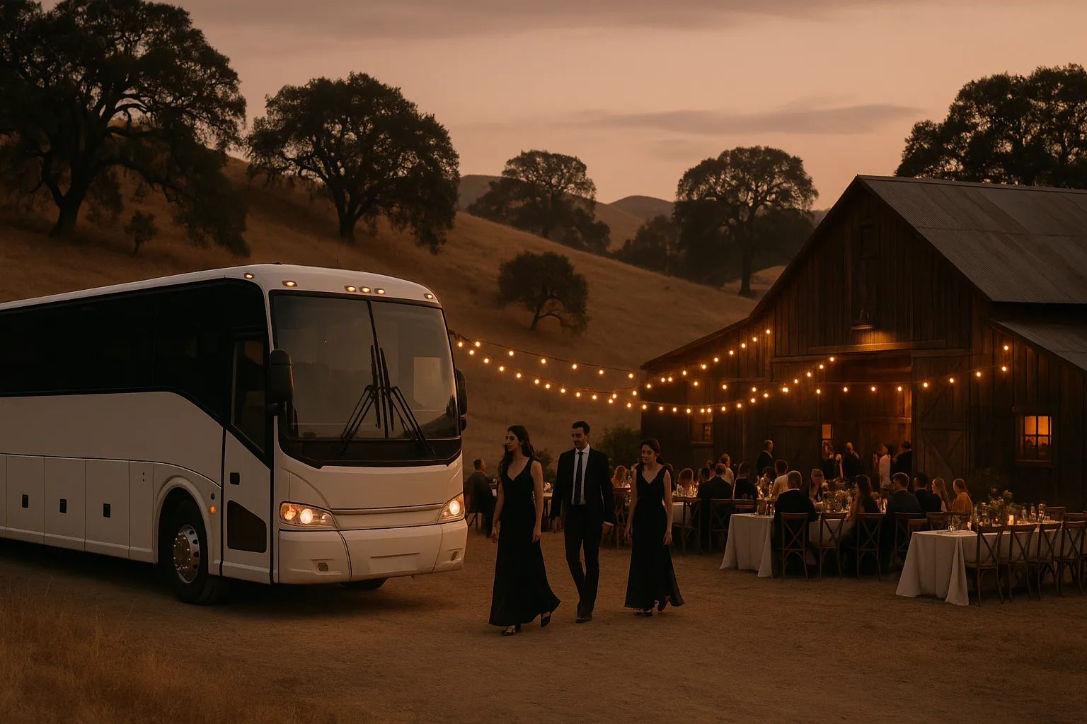 Wedding Charter Buses in Sacramento / Central Valley