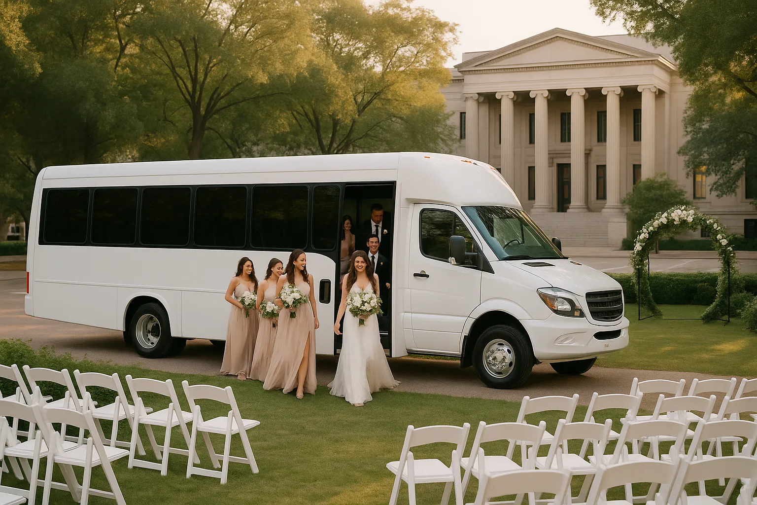 wedding charter bus in Washington DC