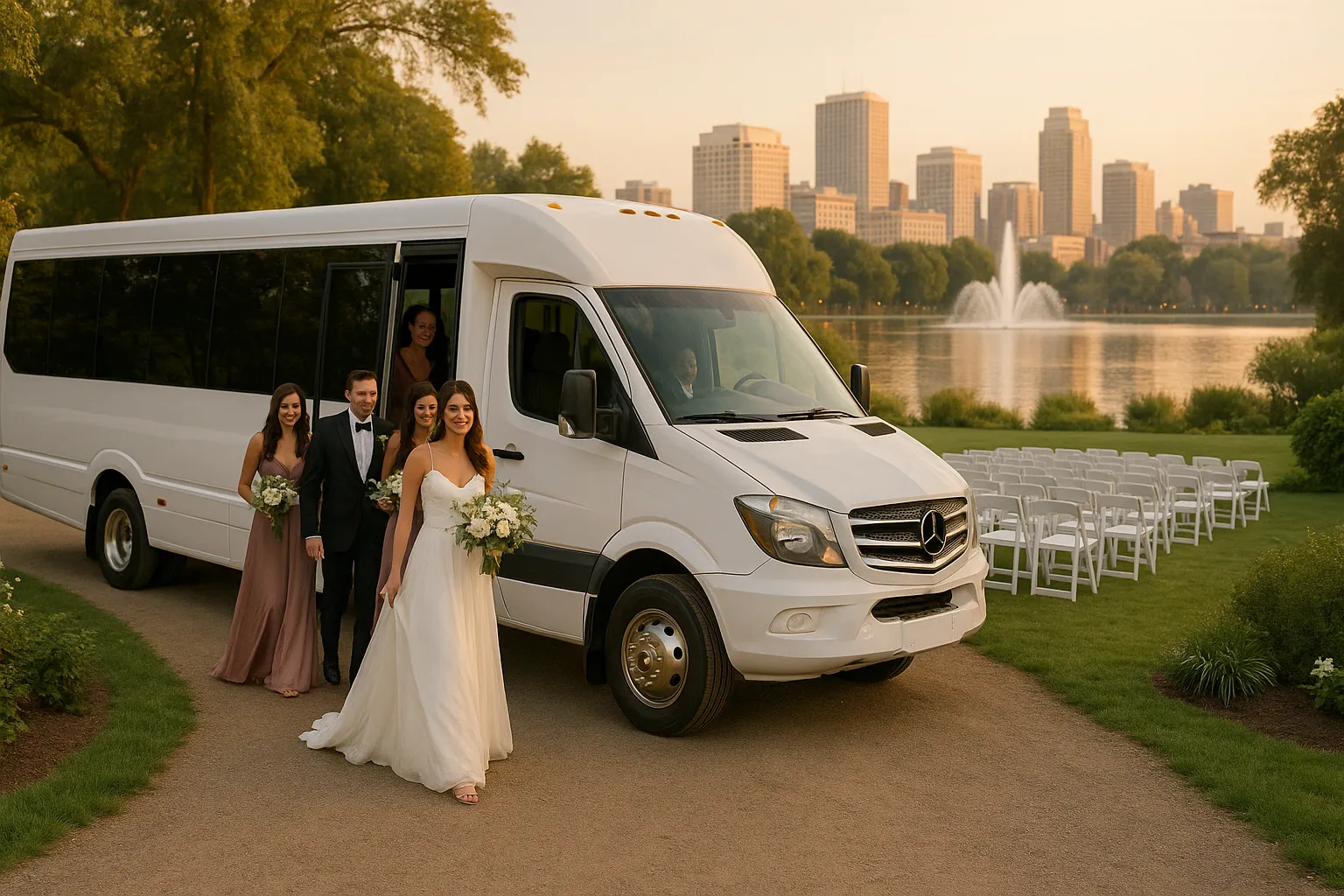wedding charter bus in Orlando