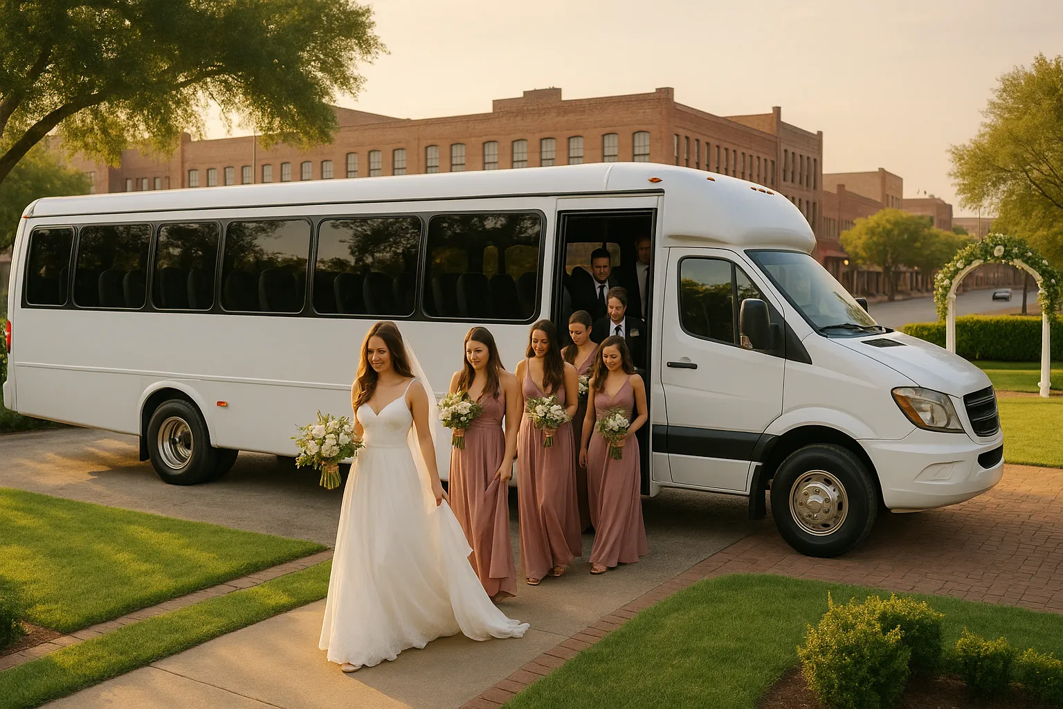 wedding charter bus in Dallas–Fort Worth