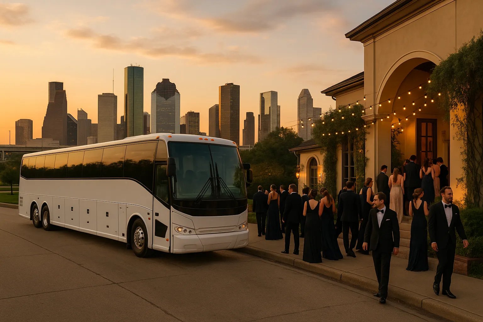Wedding Charter Buses in Houston Metro