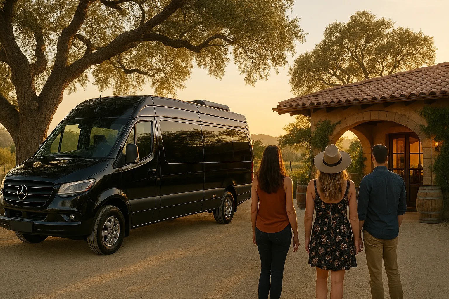 wine tour minibus in the Inland Empire