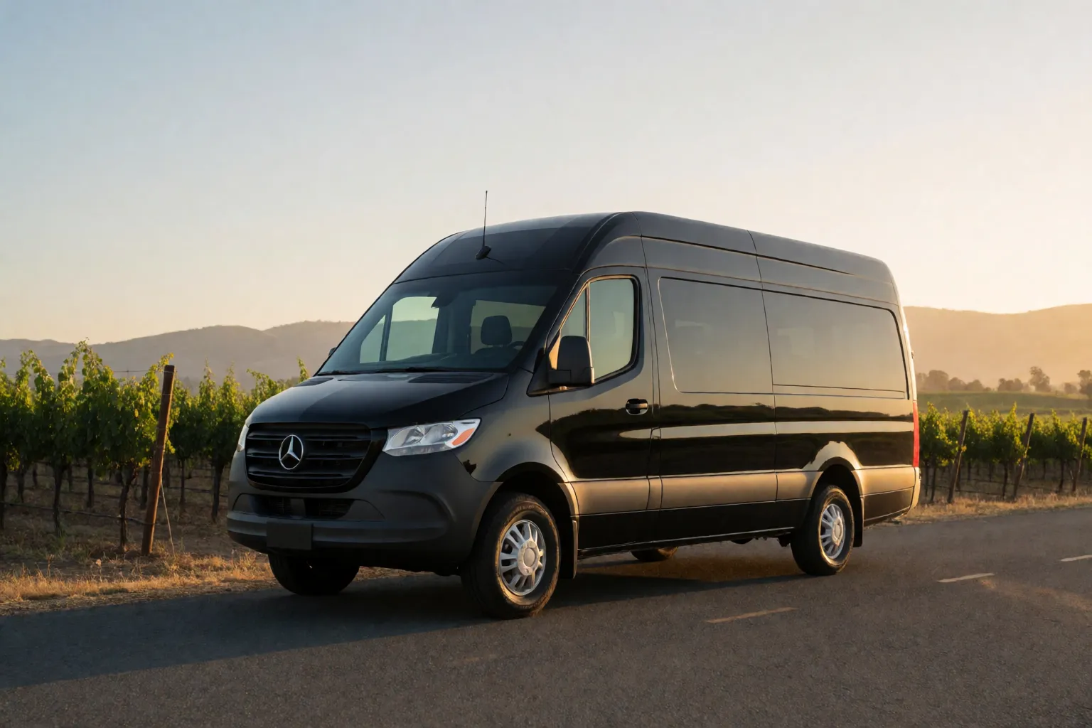 wine tour minibus in Monterey
