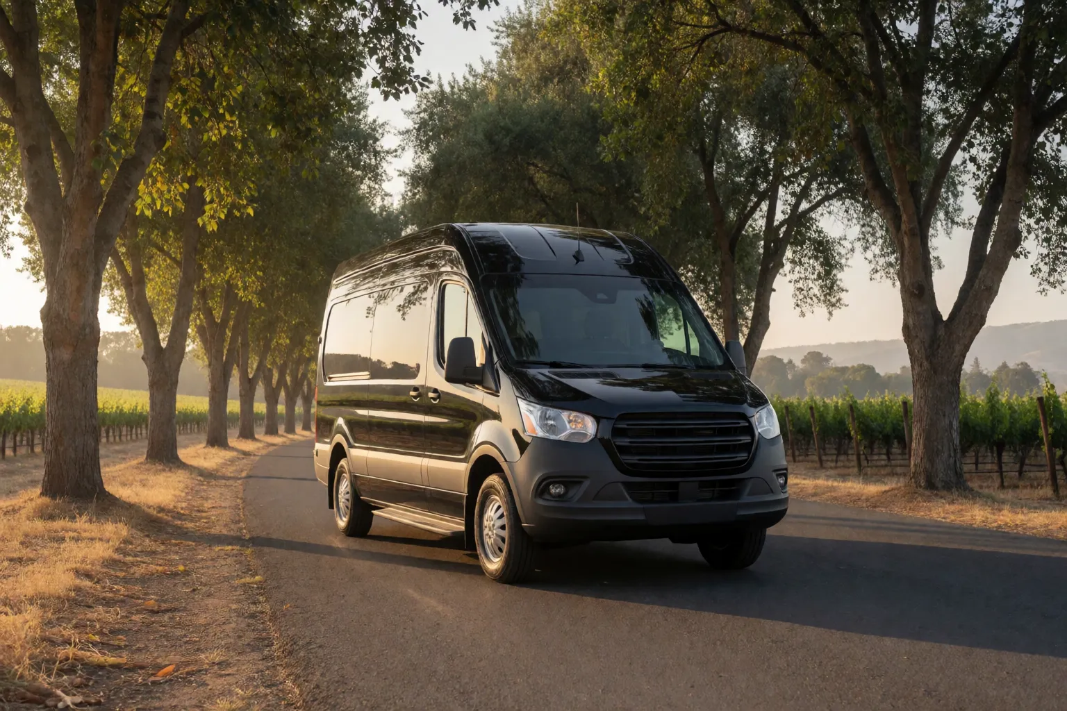 wine tour minibus in Napa and Sonoma