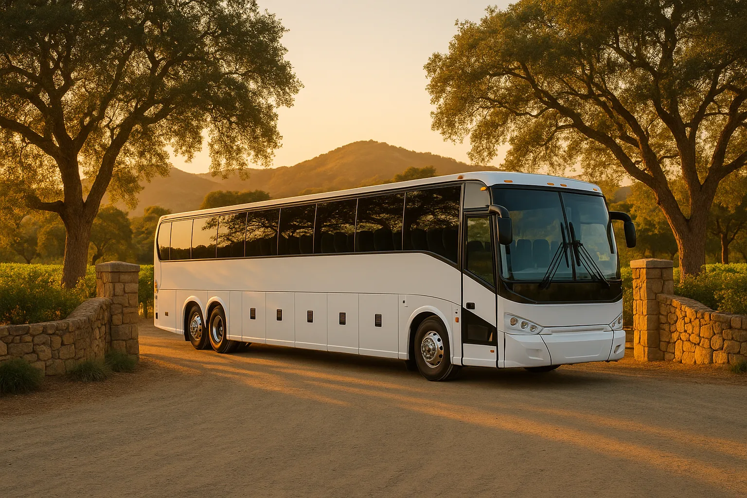 wine tour charter bus in Sacramento