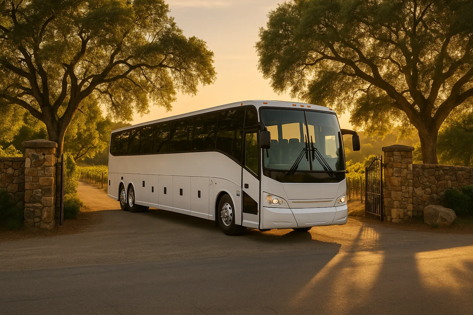 wine tour charter bus in Austin